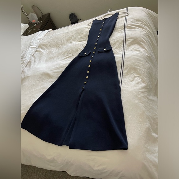 MESHKI SAWYER DRESS IN NAVY - Picture 4 of 7